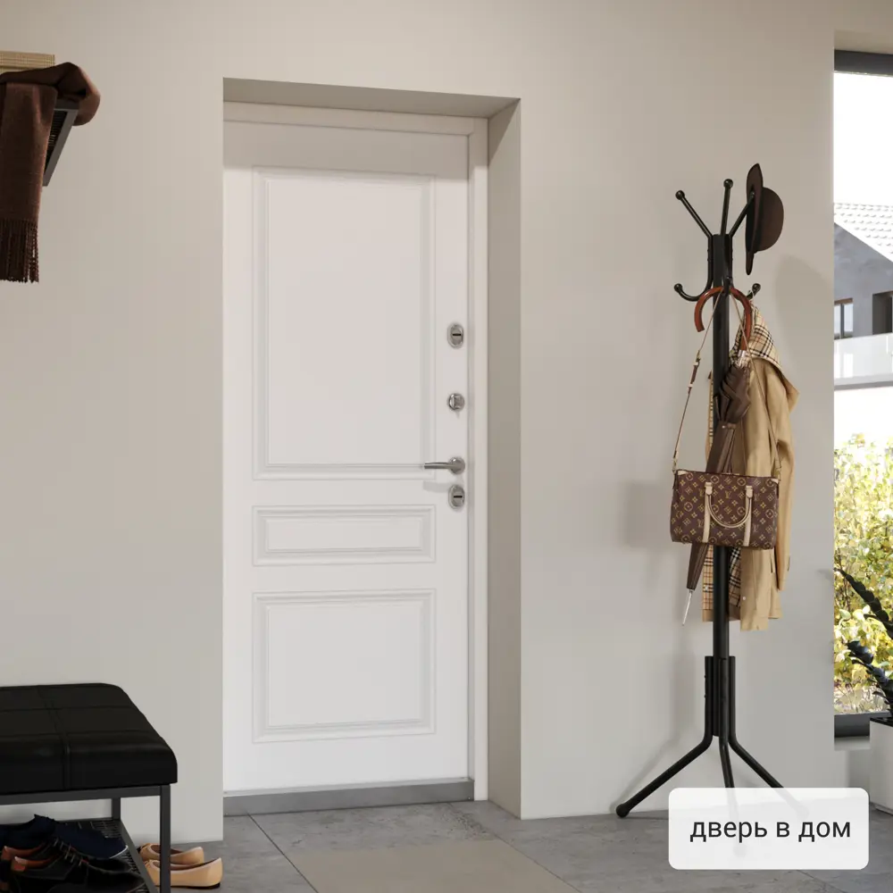 Дверь входная металлическая Термо С-2 эмаль Стелла 880 мм левая цвет белый TOREX STLM-2205452 - Вид №17