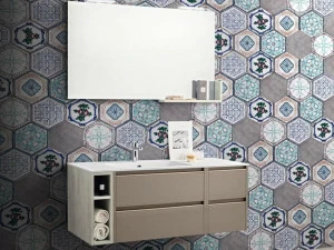 Cerasa Настенная тумба под умывальник с ящиками Movida