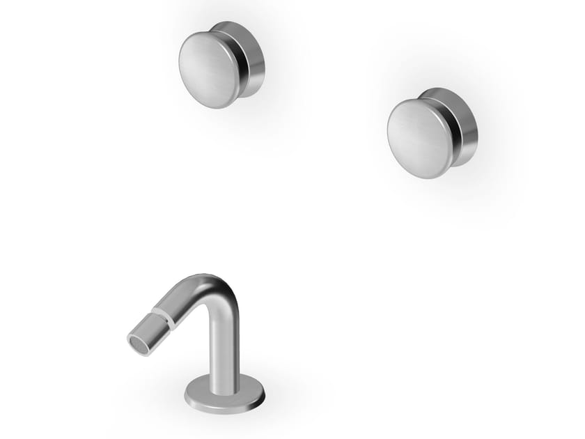 Смеситель для биде с 3 отверстиями из нержавеющей стали без слива Zucchetti Sablier ARCH-00101197