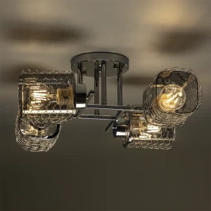 Люстра потолочная Ritter Palermo 52522 6 4 лампы Е27 цвет хром