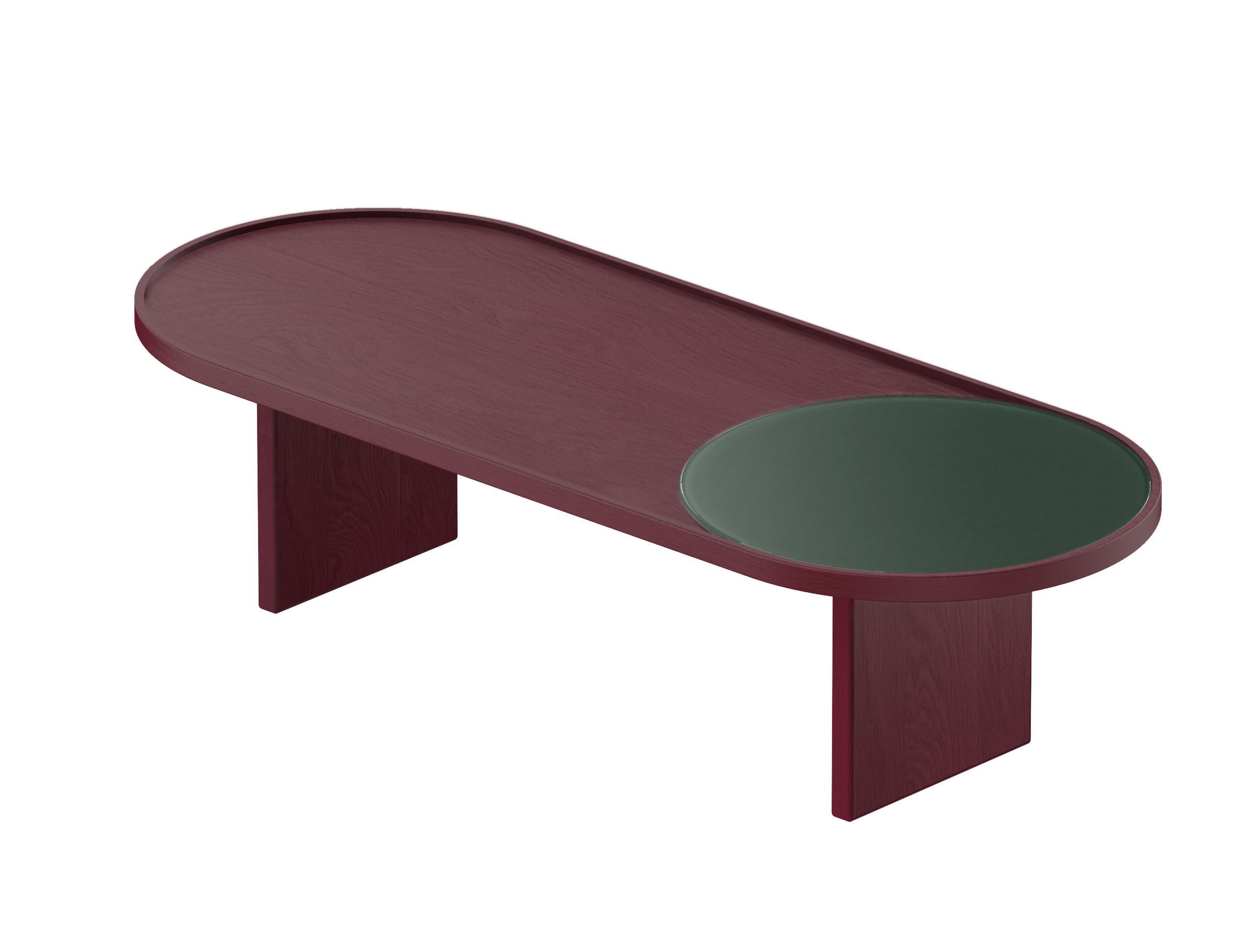 Овальный журнальный столик из дерева и стекла Noah Living Piet ARCH-00144652 - Вид №7