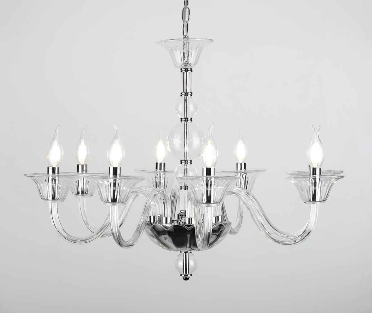 Подвесная люстра Rivoli Nudo 1008-208 RIVOLI ДИЗАЙНЕРСКИЕ, NUDO 336783 Хром;прозрачный  - Вид №3