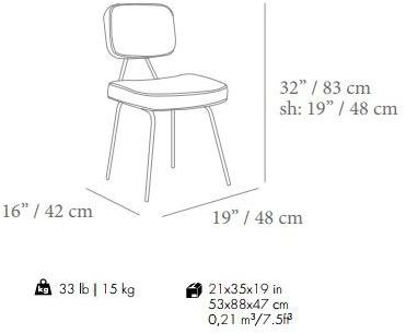 Mambo Unlimited Ideas Стул из мягкой ткани State sun-id-1426997 - Вид №4