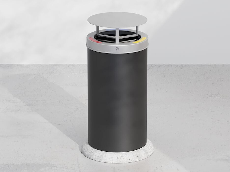 Стальная корзина для мусора с крышкой DIMCAR ARCH-00010770 - Вид №1