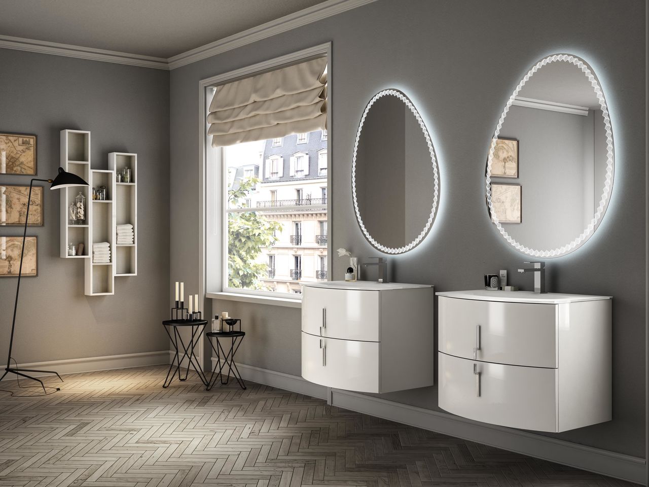 Мебель для ванной CEZARES STING 70 Bianco Lucido - Вид №3