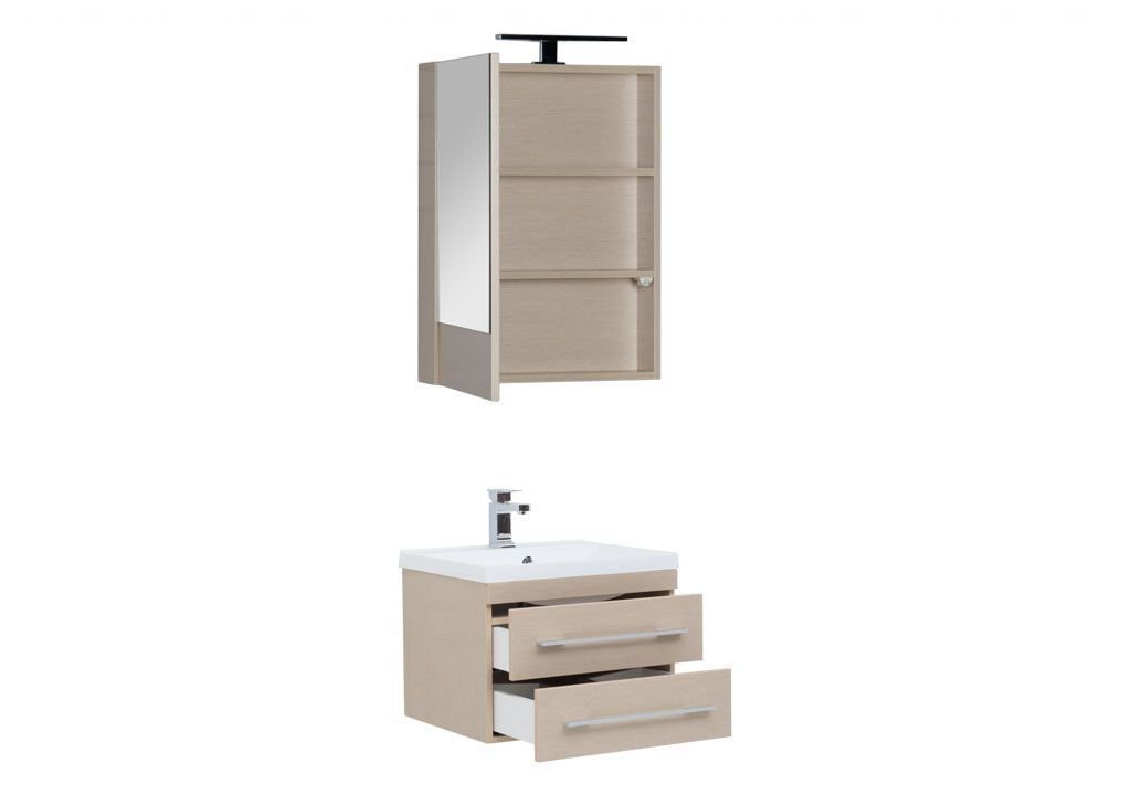 Мебель для ванной Aquanet Нота NEW 58 светлый дуб (камерино) 00230293 - Вид №1