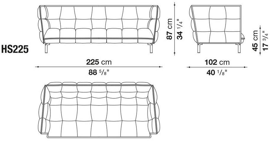 B&B Italia Тафтинговый диван из ткани Husk sun-id-1447433 - Вид №10