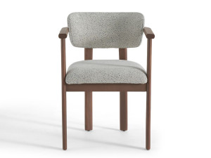 Мягкий тканевый стул с подлокотниками
