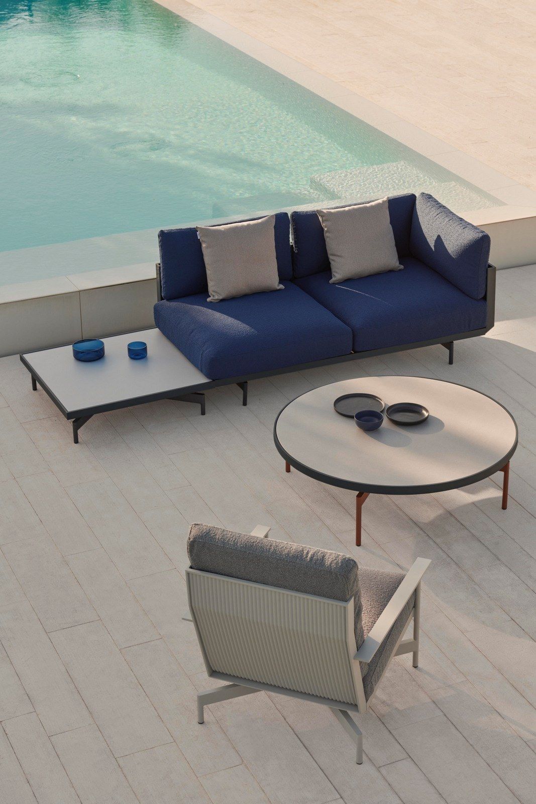 Фарфоровый круглый садовый столик GANDIABLASCO Onde ARCH-00126338 - Вид №11