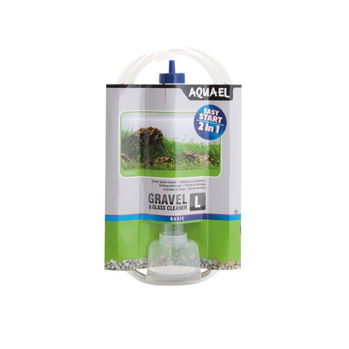 ПР0016667 Грунтоочиститель для аквариума GRAVEL & GLASS CLEANER L (33 см) со скребком AQUAEL 