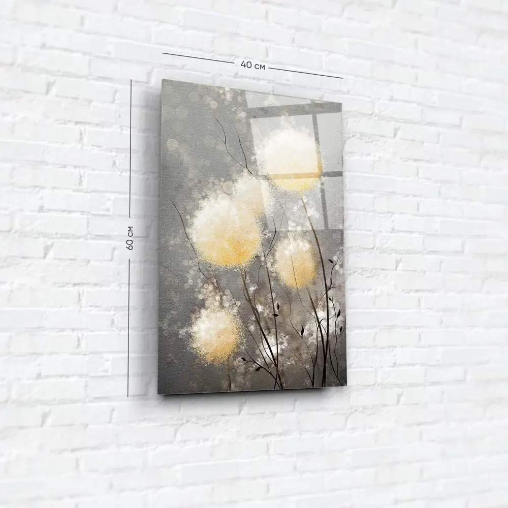 Картина на стекле Воздушные цветы 3 40x60 см 85282983 STLM-2111894 ARTABOSKO  - Вид №5