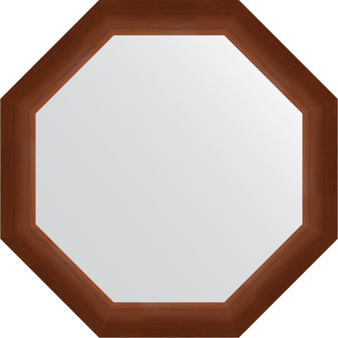BY 3728 Зеркало в багетной раме - орех 65 mm EVOFORM Octagon