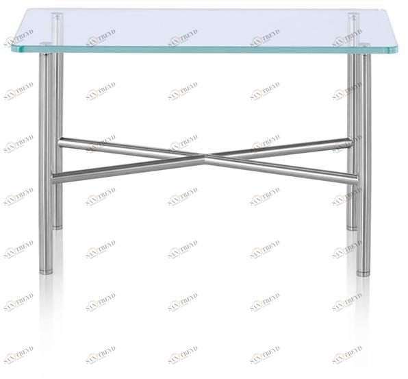 Herman Miller Прямоугольный журнальный столик из стекла и металла Layer sun-id-1462369