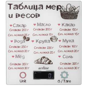 9100281 Кухонные весы Aceline GM-20W белый