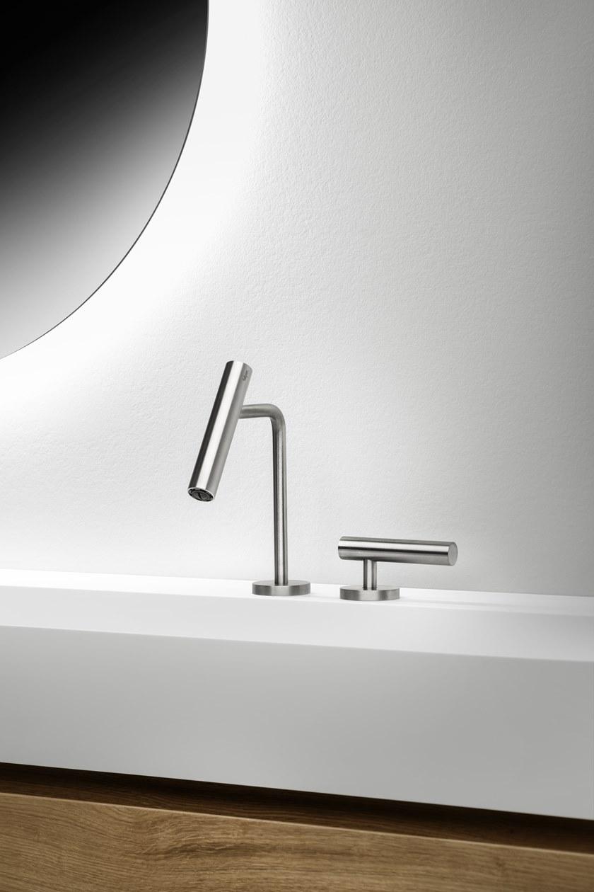 FALPER Смеситель для раковины на 2 отверстия из нержавеющей стали Cilindro sun-id-1453680 - Вид №5