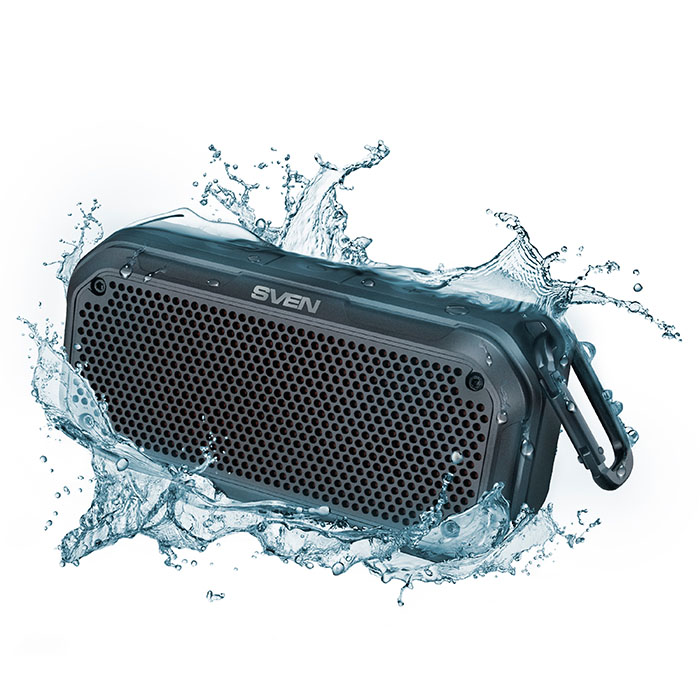 SV-018481 ps-240, черный, акустическая система (2.0, мощность 2x6 вт (rms), waterproof (ipx7), tws, bluetooth, microsd, карабин, встроенный аккумулятор) Sven Santreyd  - Вид №8