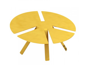 Алюминиевый круглый низкий журнальный столик