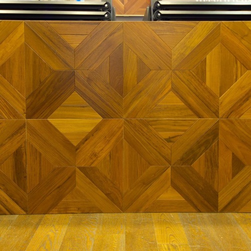 Модульный паркет Marco Ferutti Castello Castello Бирманский Тик с брашью (Текстурированная) 450х450 мм 2600600051 - Вид №3