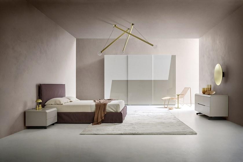 ZANETTE Двуспальная кровать из ткани с мягким изголовьем sun-id-1499089 - Вид №4