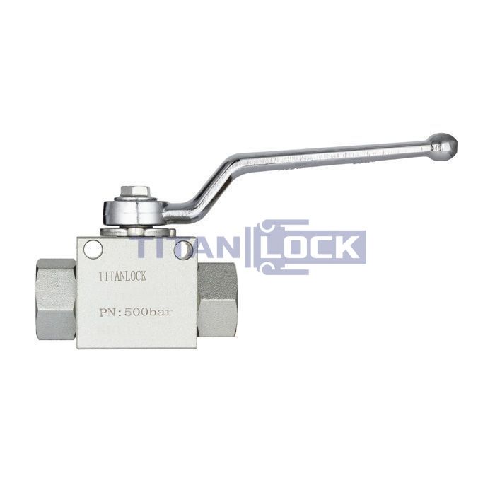 Гидравлический шаровой кран, 1/4", типа ВР-ВР, с креп. отв., сталь TLHYDV1/4F TITAN LOCK  - Вид №2