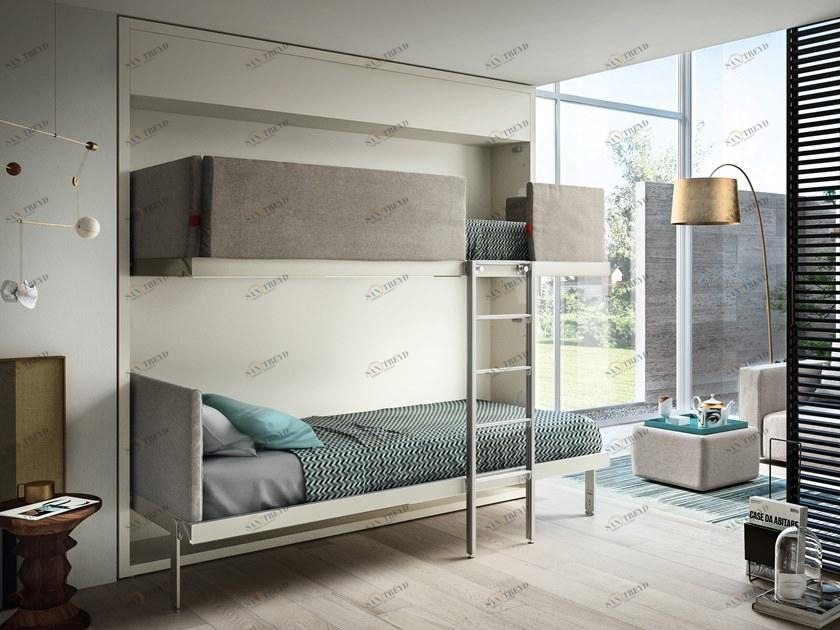 Двухъярусная кровать из выдвижного меламина Kali Santreyd sun-id-1371928