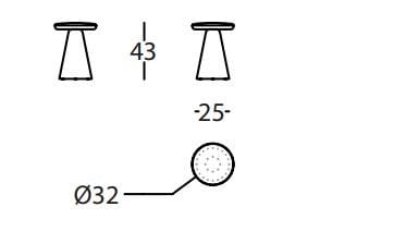 Табурет с основанием МДФ и кожаным сиденьем SANCAL ARCH-00135334 - Вид №6
