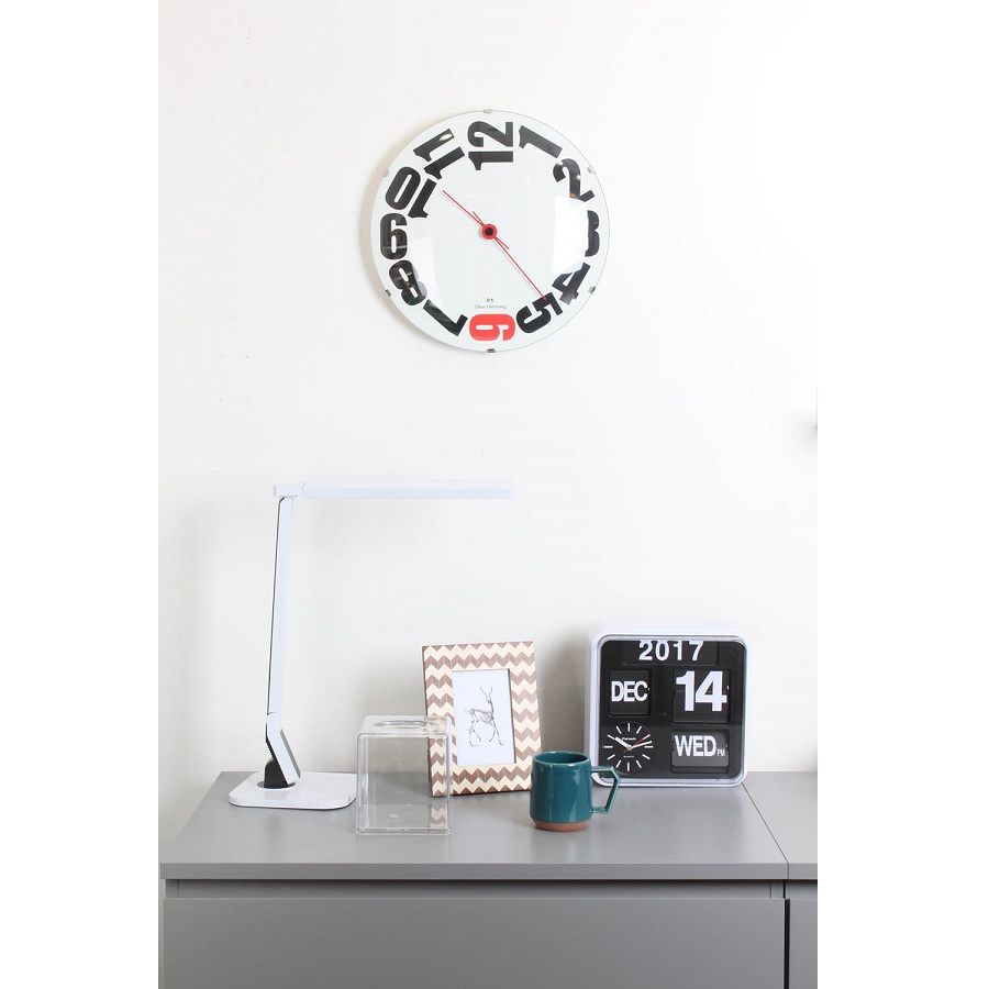 Настенные часы Vitri, Ø50 см, белые, W500DG20WR Oliver Hemming  - Вид №1