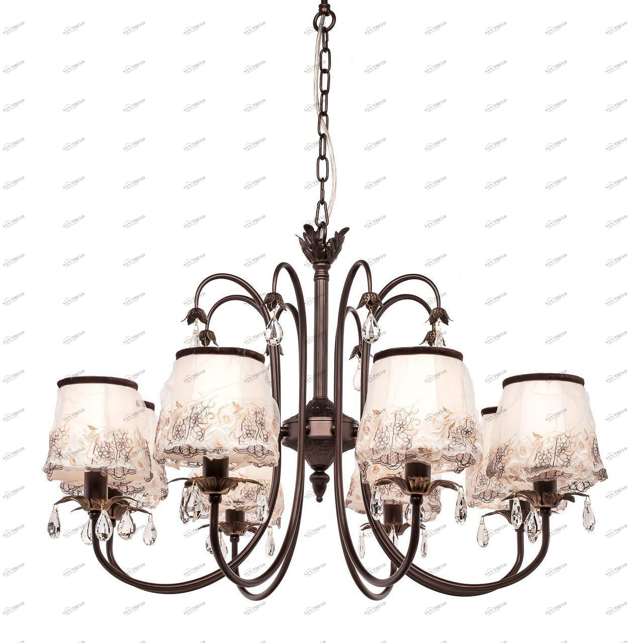 Подвесная люстра Silver Light Laura 718.59.8 SILVER LIGHT ДИЗАЙНЕРСКИЕ, LAURA CHOCOLATE 185998 Белый 