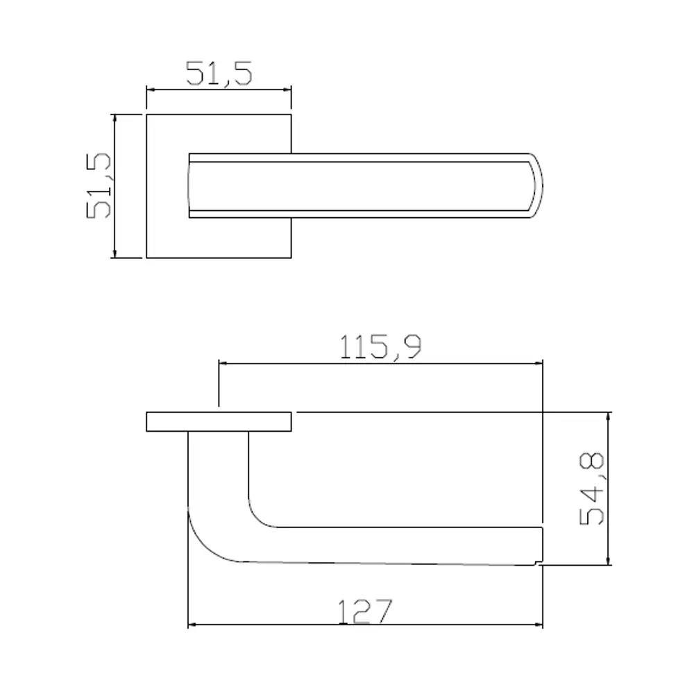 Дверные ручки EDSON для межкомнатных дверей в стиле хром 85168443 STLM-0059328 - Вид №3