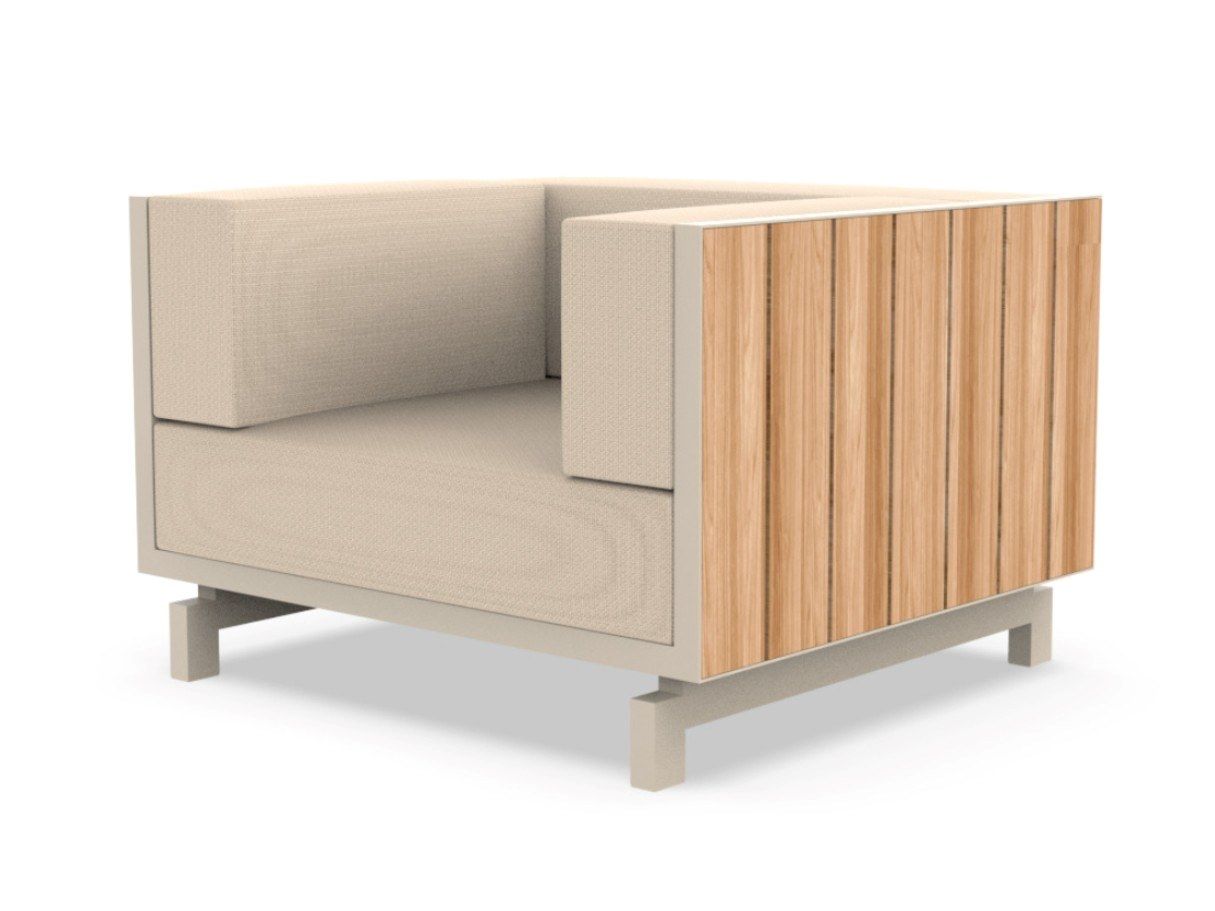 Алюминиевое и деревянное садовое кресло с подлокотниками Vondom Vineyard ARCH-00066003 - Вид №10