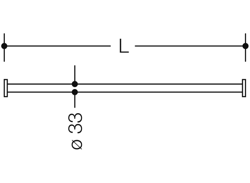 801.34.4S Карниз HEWI Serie 477/801  - Вид №3