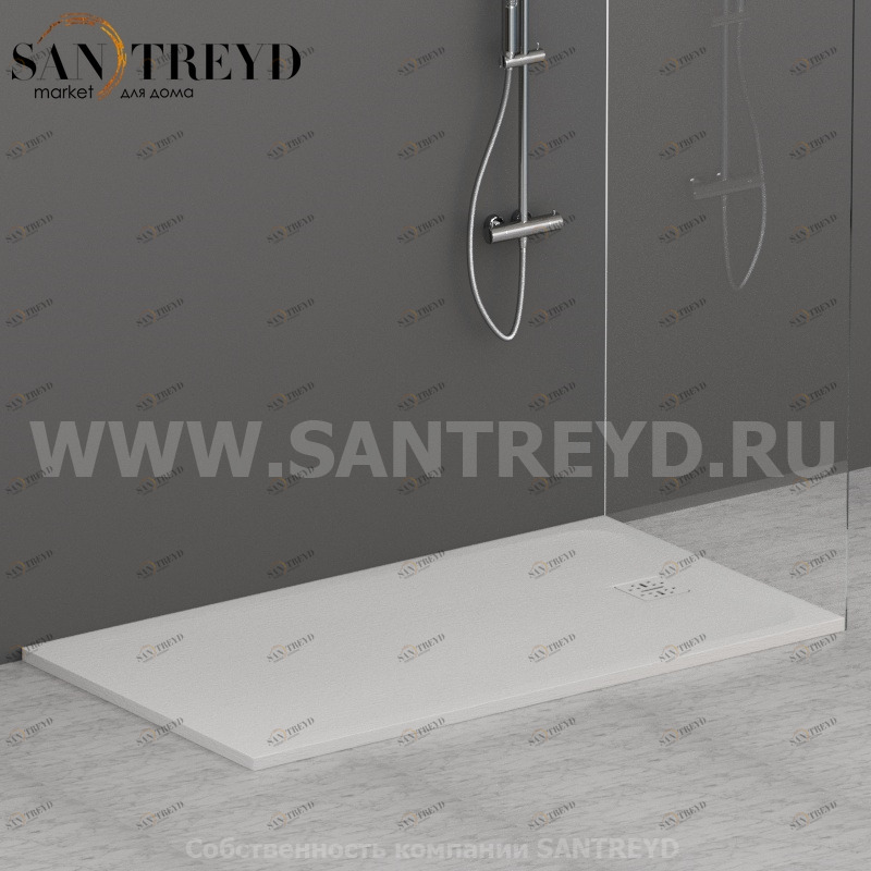 DR16090501 Душевой поддон 160х90 см цвет Белый бархат Globo DOCCIASMART Италия Ceramica Globo