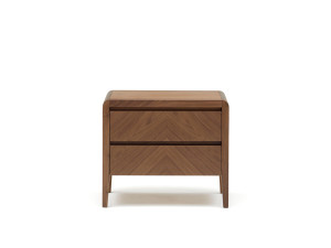 Прикроватная тумбочка с 2 ящиками и остроконечными фасадами