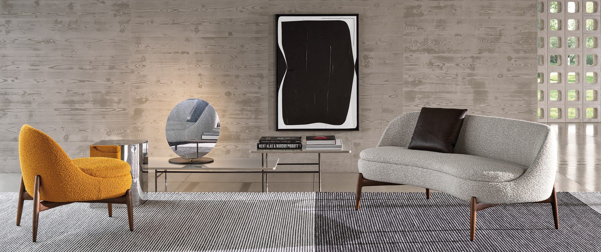Изогнутый диван из ткани Minotti Сендай ARCH-00127353 - Вид №3