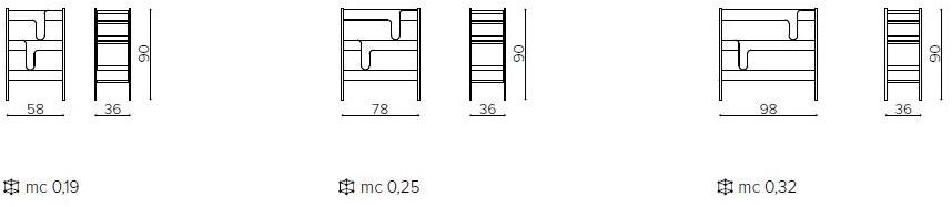 True Design Книжный шкаф из листового металла Wave Wa5812+wa7890 - Вид №8