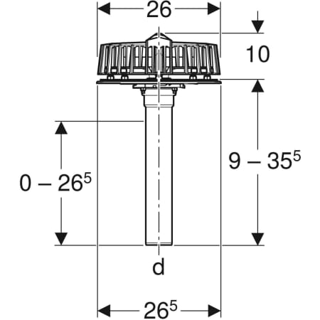 GEBERIT 359.112.00.1 Воронка Geberit Pluvia с фланцем, для желобов  - Вид №2