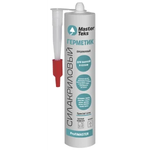 Герметик силакриловый MasterTeks прозрачный 290 мл