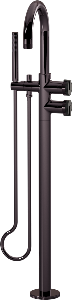 E-11554-R1MBK-L1MBK-OX Смеситель напольный отдельностоящий (внешняя часть) GRAFF MOD+