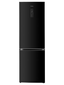 9158066 Холодильник с морозильником   Korting KNFC 62980 GN черный