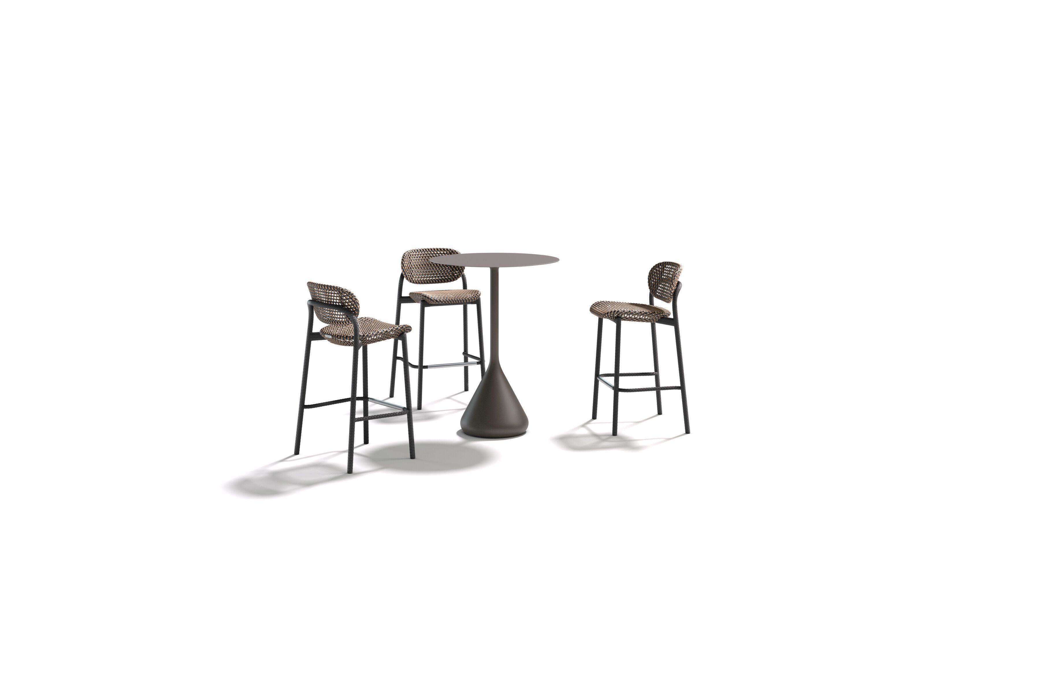 Высокий круглый керамический садовый стол с верхней частью HPL DEDON спутник ARCH-00112774 - Вид №2