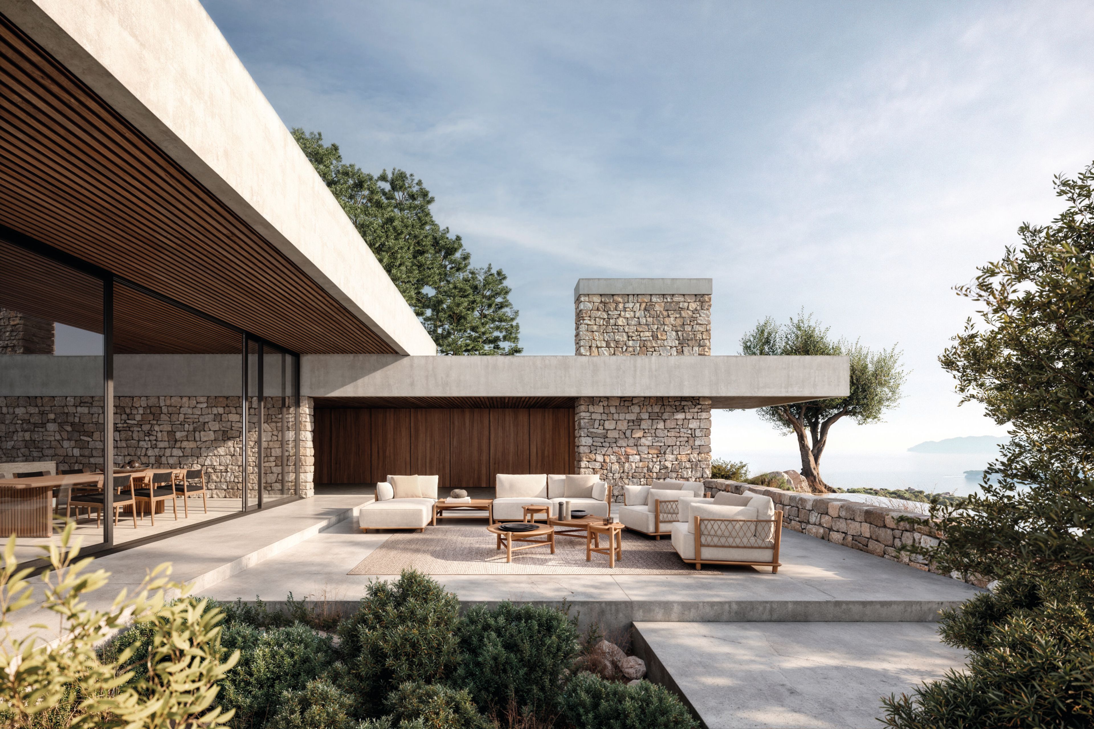 Угловое садовое кресло из ткани Gloster Salina ARCH-00111182 - Вид №3