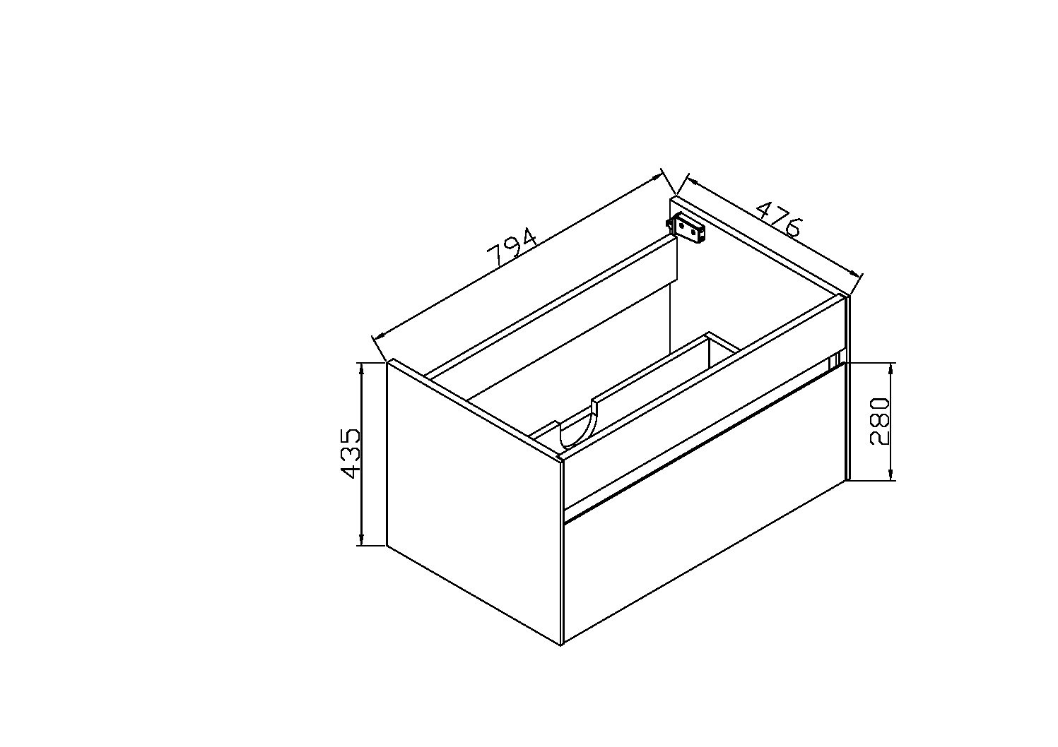 VMC-1C800NW База под раковину Vincea Chiara Santreyd - Вид №12