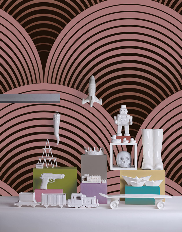 Набор фарфоровых лодок Memorabilia 3 шт Seletti 10441 - Вид №1