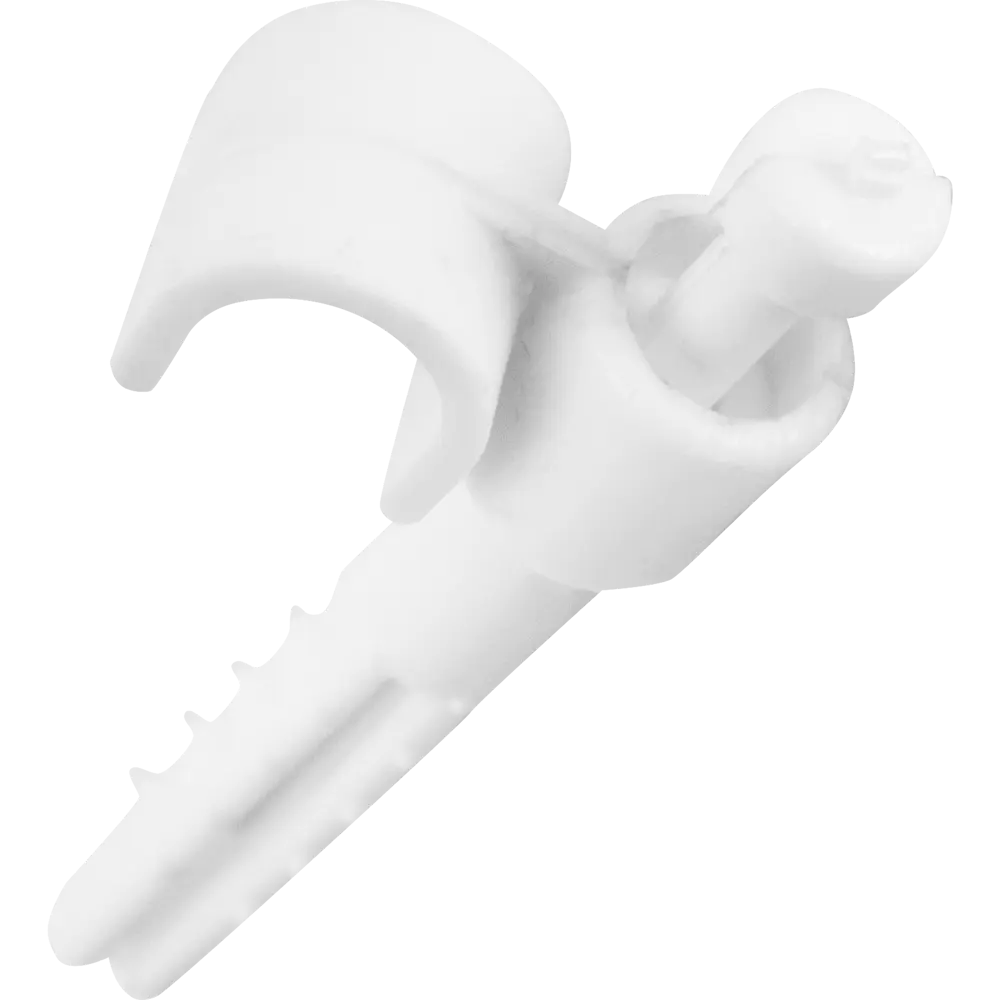 Дюбель-скоба для круглого провода 8х45 мм цвет белый пластик 40 шт ВС-ГРУПП STLM-2021525 - Вид №1