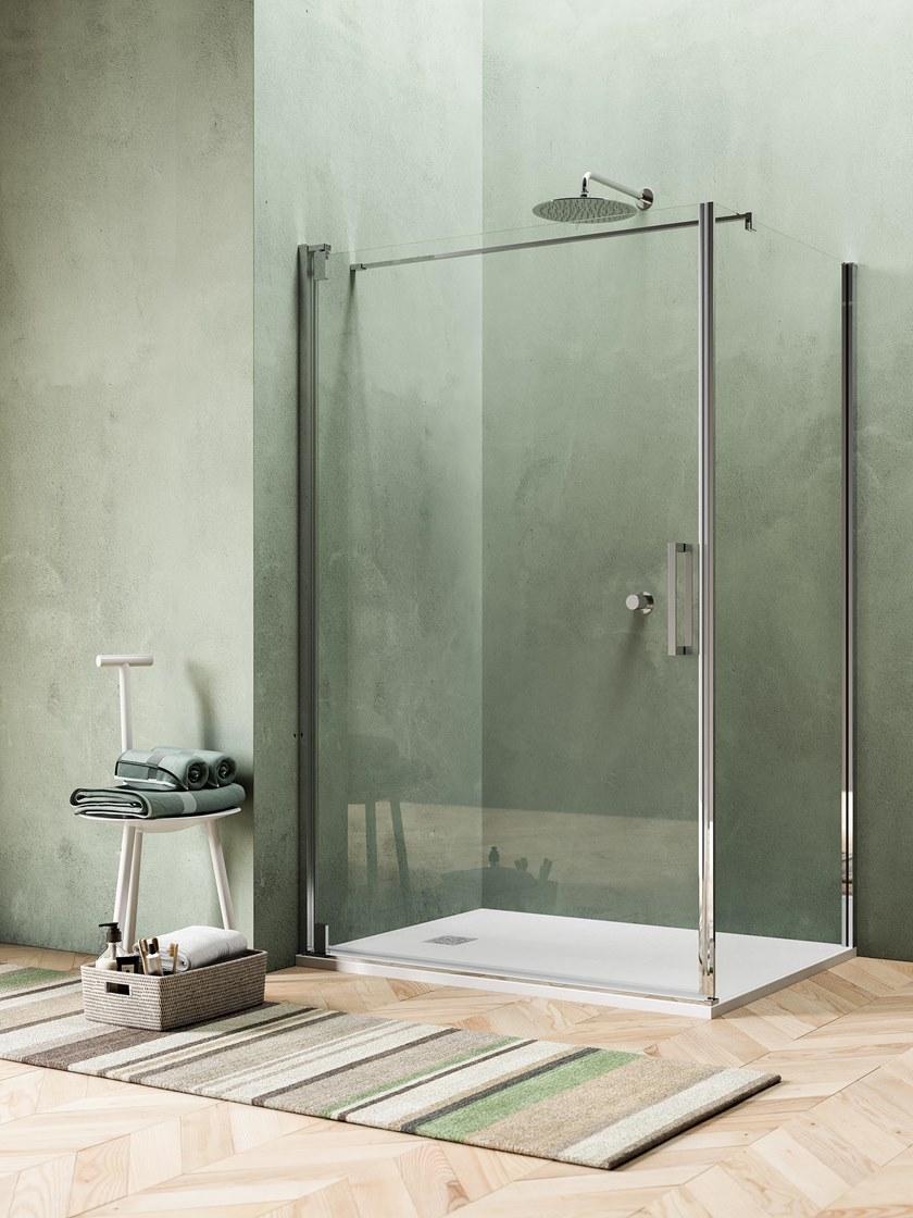 Karol Угловая душевая кабина с поворотной дверцей Blackberry Karolitalia sun-id-1495059 - Вид №1