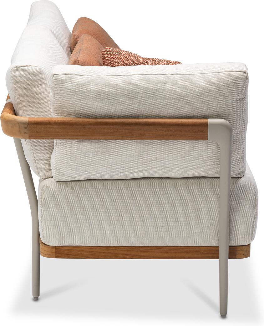 MNST266 Правое угловое двойное сиденье кремень teak Manutti Flex - Вид №2