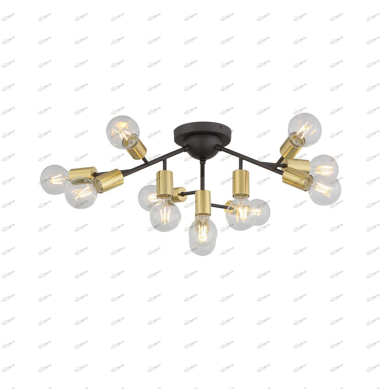 Потолочная светодиодная люстра ST Luce Foglione SL437.402.12 ST LUCE FOGLIONE 184543 Золотой 