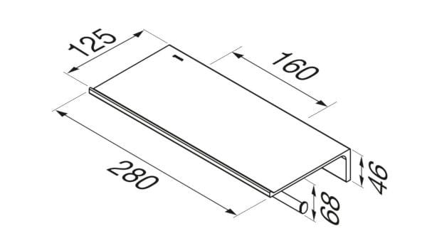 Металлический двойной держатель рулона с полкой Geesa Leev ARCH-00069143 - Вид №2