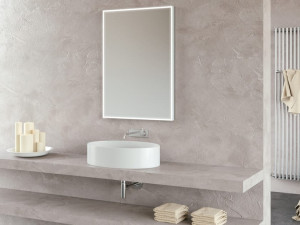 Прямоугольное зеркало со встроенным настенным освещением