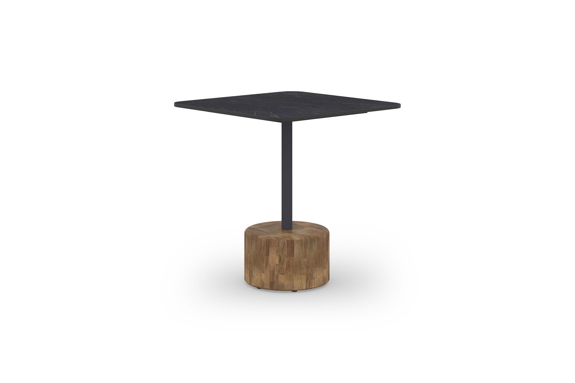 Квадратный стол с верхней частью HPL и тиковым или каменным основанием MAMAGREEN Glyph ARCH-00051190 - Вид №1